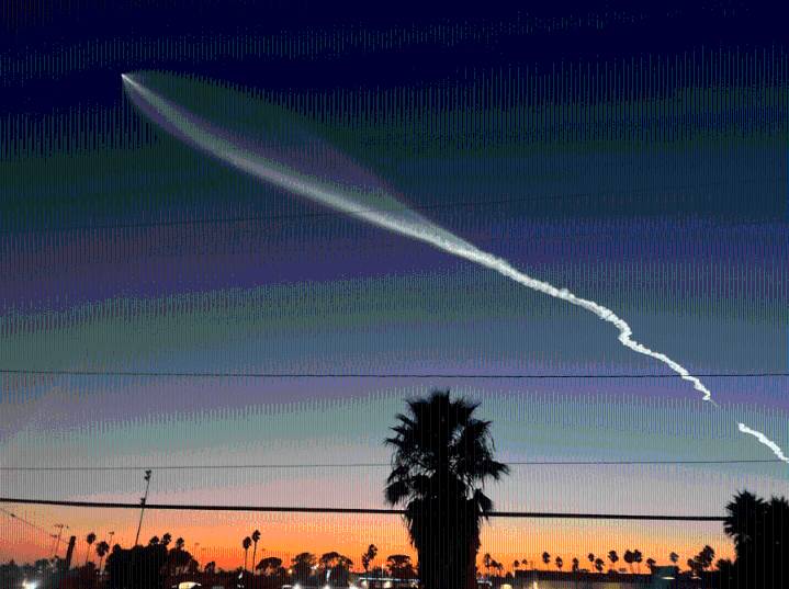 SpaceX rocket launch visible across San Diego County