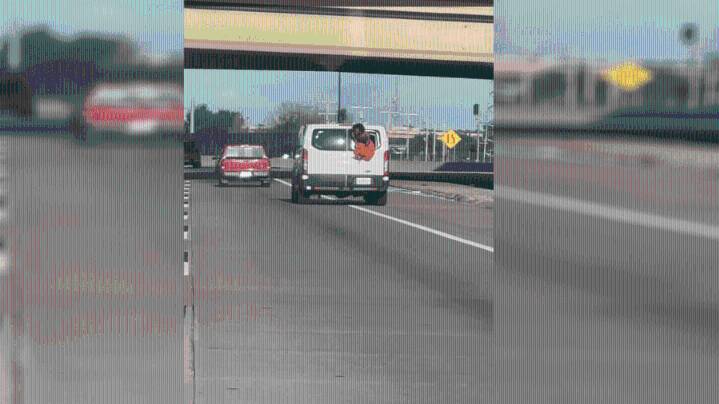 ODOC: Viral video of inmate hanging out of van on I