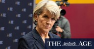 Julie Bishop, ANU chancellor, shows one sign that she is feeling the heat