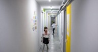 Ukrainian children open school year by heading underground