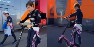 El truco de Colapinto a bordo de un monopatín que fue furor entre los fanáticos: “Crack”