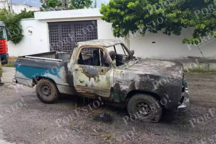 Camioneta se incendia al norte de Mérida, SSP controla la situación