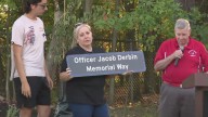 'I don't want my son ever forgotten': Brooklyn Heights street dedicated to fallen Euclid Police Officer Jacob Derbin