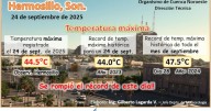 Sonora rompe récord de temperatura este miércoles con 44.5°C