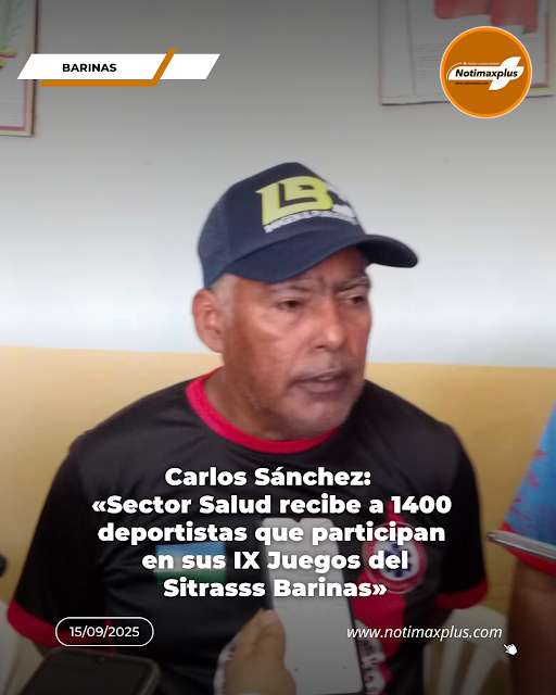 Profesor Carlos Sánchez: «Sector Salud recibe a 1400 deportistas que participan en sus IX Juegos del Sitrasss Barinas»