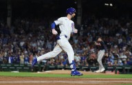 Chicago Cubs' Kyle Tucker slugs a 3-run homer, exits early