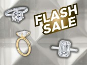 Lab-grown oval, radiant, emerald and more solitaire rings from $945 at Gilt