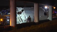 Houston police on scene of bridge strike, HAZMAT incident on I