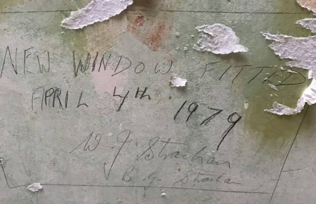 Grandson doing DIY discovers dead grandfather’s signature behind wallpaper