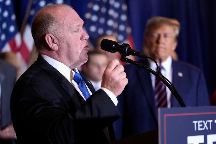 Susan Collins and Angus King say little on allegations against Donald Trump’s border czar