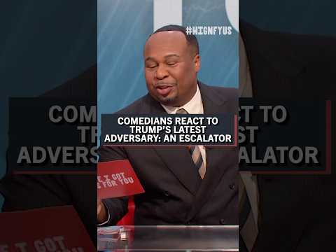 Comedians react to Trump’s latest ‘adversary’: An escalator