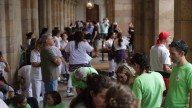 La lluvia complica la Diada para los actos pero no para la fiesta