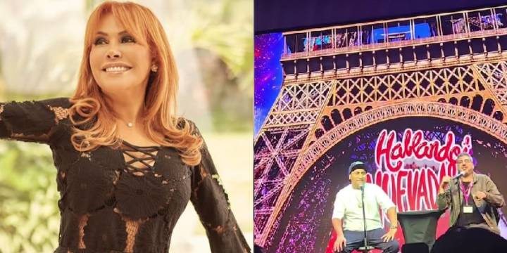 Magaly Medina es ovacionada en el espectáculo de Jorge Luna y Ricardo Mendoza en la Torre Eiffel