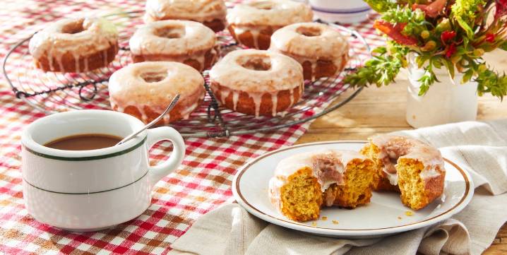 Honey-Glazed Pumpkin Donuts