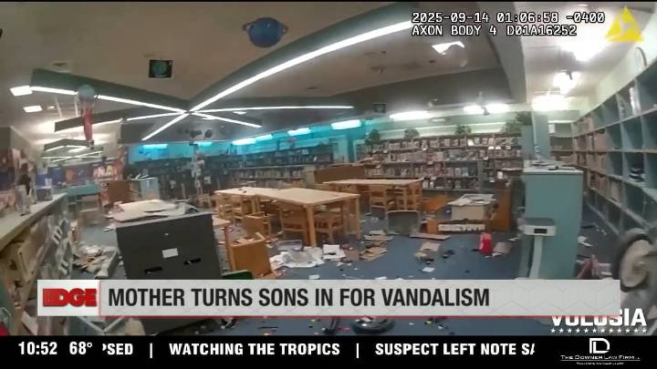 Moms turn in their sons to face charges after elementary school is vandalized