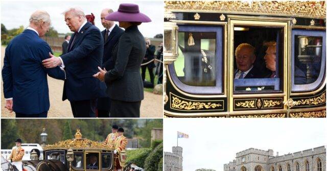 Pictures: President Trump Welcomed to Windsor by King Charles