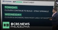 Chance of showers on Wednesday in Philadelphia region