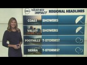 Sierra thunderstorms raise flood and fire concerns Friday