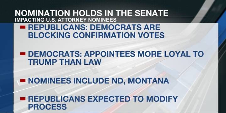 US Attorney nominees being blocked in Senate