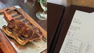 Fue a Don Julio, pidió medio asado de tira, bife de chorizo y puré de papas: mostró el ticket final