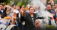 Protestan afuera de Cuicuilco por ceremonia ancestral de la nueva Corte