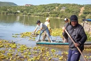 Limpian presa Yosocuta; extraen 220 toneladas de material y residuos