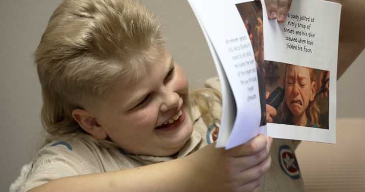 The story behind this Montana boy's meaningful mullet