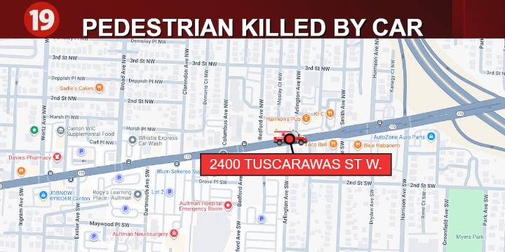 Pedestrian fatally struck by 2 vehicles in Canton