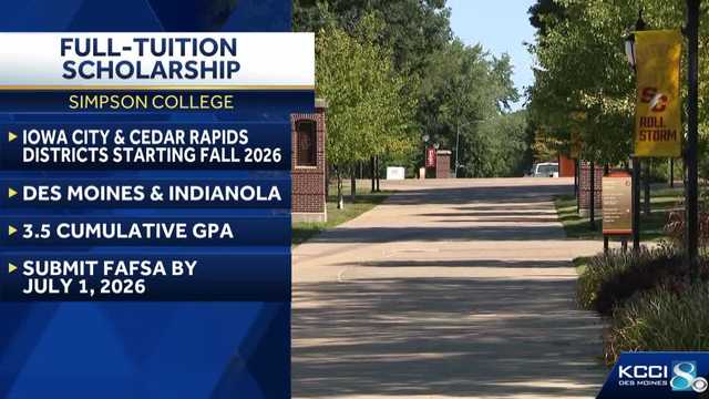 Simpson College brings scholarship program to Iowa City, Cedar Rapids