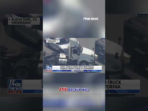 WATCH: SWAT van RAMS truck to end wild car chase