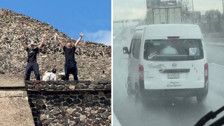 Músicos de Oasis pasean por Ecatepec y visitan pirámides de Teotihuacán