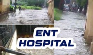 Hyderabad: Rainwater Floods Koti ENT Hospital, Patients and Doctors in Distress