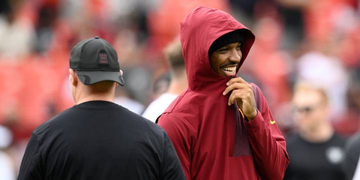 Commanders’ Jayden Daniels says he feels good, but status still TBD for game vs. Falcons