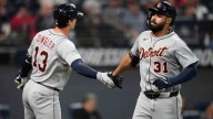Tigers beat Guardians to end 8-game skid, move back into tie for AL Central lead