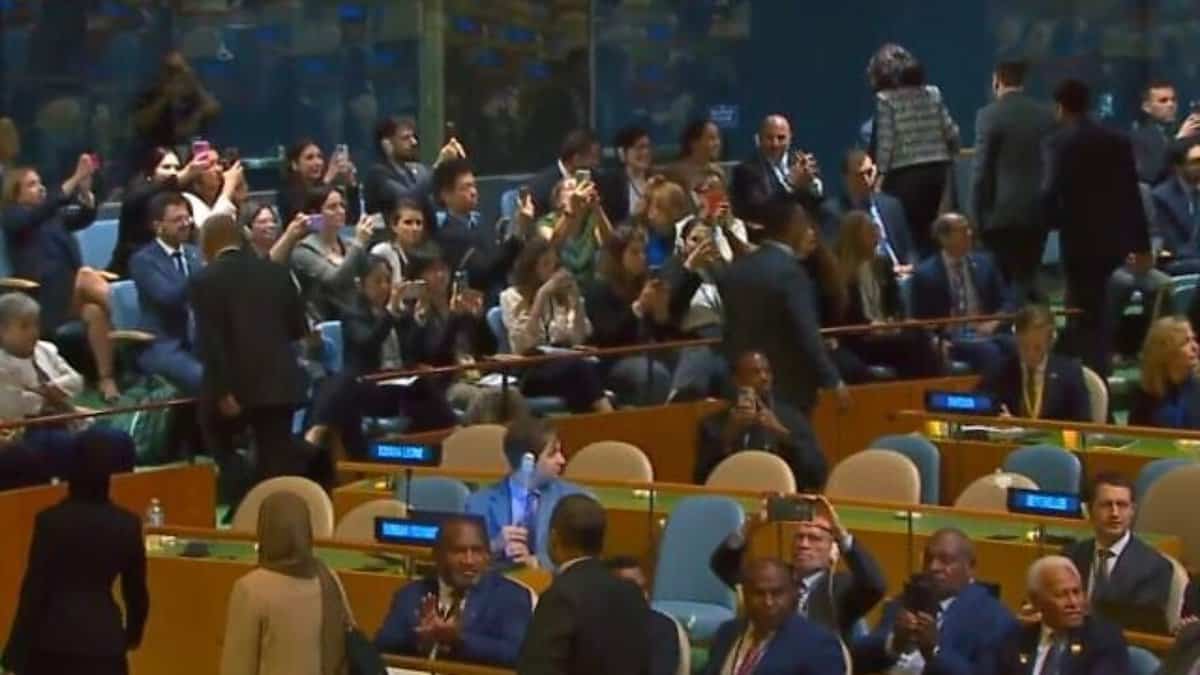 Watch: Delegates walk out during Netanyahu’s UNGA speech