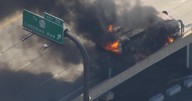 Part of I-95 South in Philadelphia closed due to trash truck fire