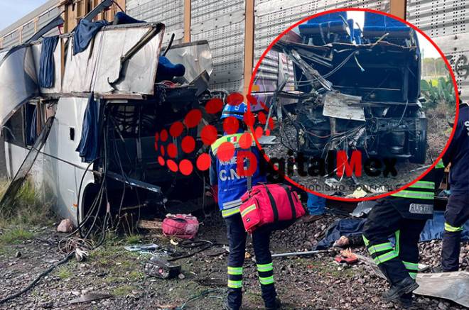Sube a 10 el número de fallecidos y 45 heridos tras choque de tren y autobús en Atlacomulco