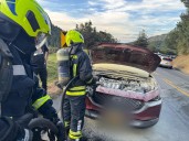 ¡Alarma en la Panamericana! Carro en llamas genera caos en Daza