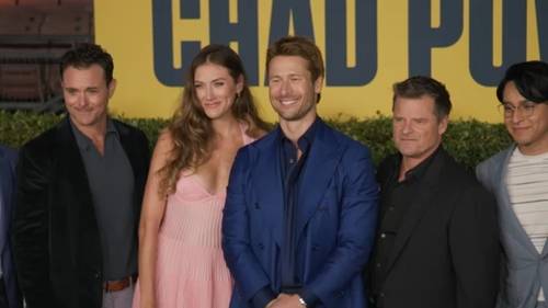 Football, family, humor, heart: Hulu's 'Chad Powers' has Glen Powell in sports spotlight at premiere at Pasadena's Rose Bowl