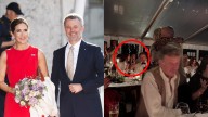 Queen Mary of Denmark attends racy 50th birthday bash solo while husband King Frederik X slips away on private overseas trip almost two years after his alleged cheating scandal