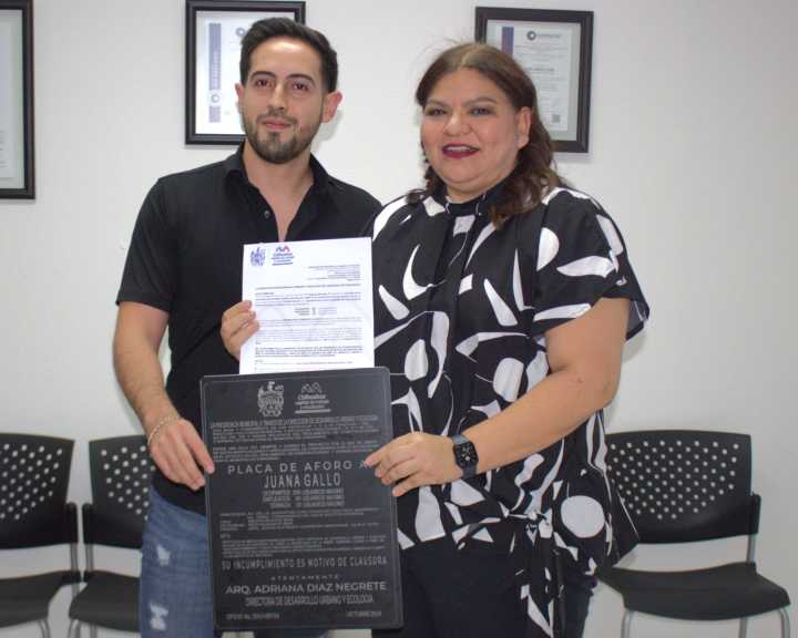 Promueve Municipio mejores establecimientos y más seguros con el “Dictamen y Placa de Aforo”