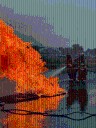 Inside aircraft fire training at Stratton Air National Guard 
