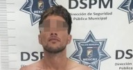 Agresivo sujeto detenido por dañar la puerta de una farmacia