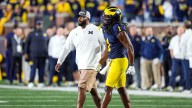 Why is Michigan's Jaishawn Barham suspended for first half vs Oklahoma?