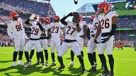 Battle, Turner collect tip-drill interceptions, Bengals win Week 1 game for first time since 2021
