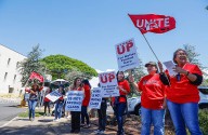 Kaiser health workers rally in Hawaii as strike vote is underway