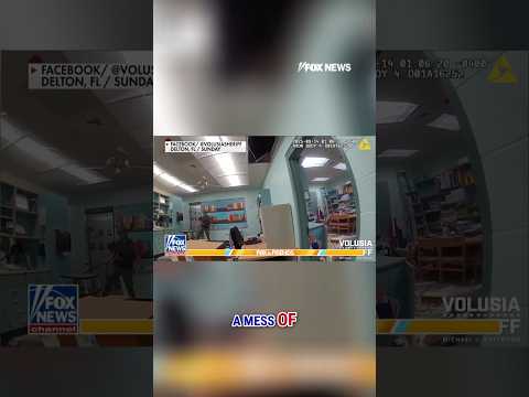WATCH: Police respond with guns drawn after boys DESTROY school library #shorts #us #florida #school