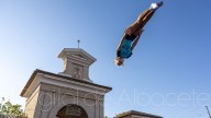 Los gimnastas vuelan en la Feria de Albacete
