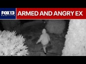 The Spotlight: Video shows angry ex-girlfriend armed with a shotgun creeping up on home