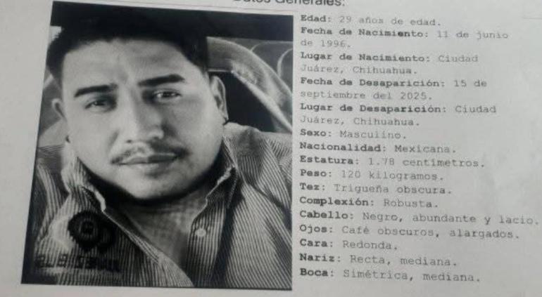 Buscan a Fidel Alberto, desapareció hace 9 días en Juárez